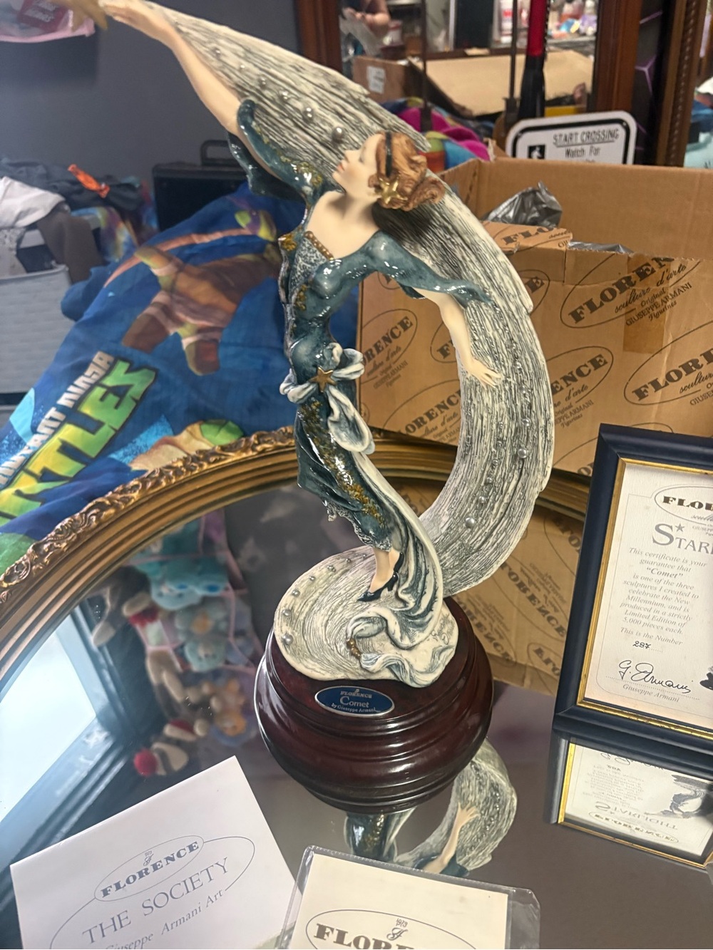 Giuseppe Armani 1998 Figurine Italy, Florence Comet Sculpture with Box 287/5000